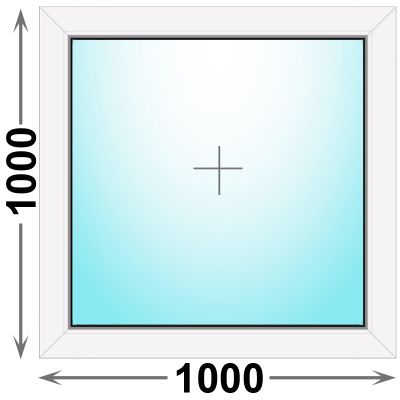 Пластиковое окно глухое 1000x1000 (KBE)