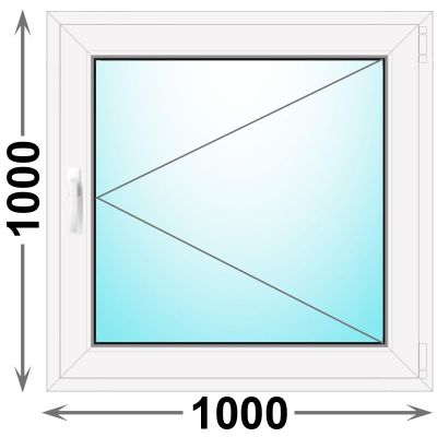 Пластиковое окно одностворчатое 1000x1000 (KBE)