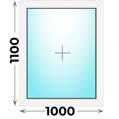 Пластиковое окно MELKE 1000x1100 глухое
