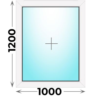 Пластиковое окно MELKE 1000x1200 глухое