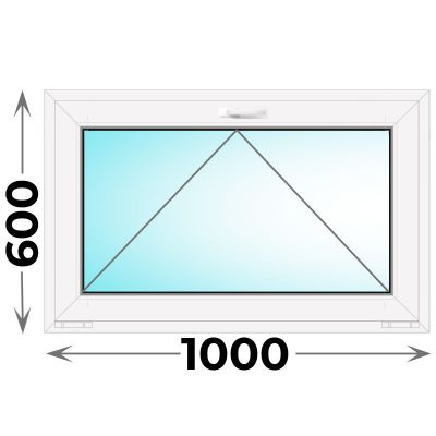 Готовое пластиковое окно одностворчатое (фрамуга) 1000x600 (REHAU)