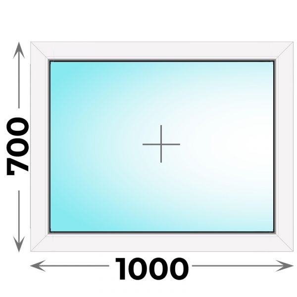 Пластиковое окно MELKE 1000x700 глухое