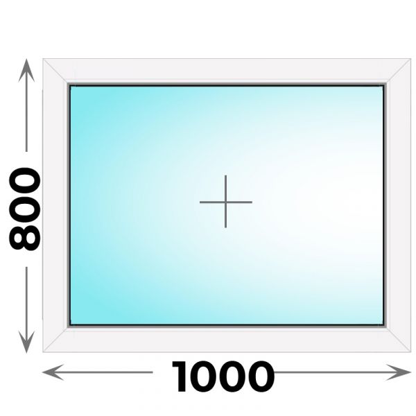 Пластиковое окно MELKE 1000x800 глухое