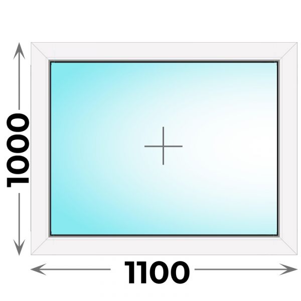 Пластиковое окно MELKE 1100x1000 глухое