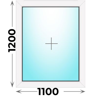 Пластиковое окно MELKE 1100x1200 глухое