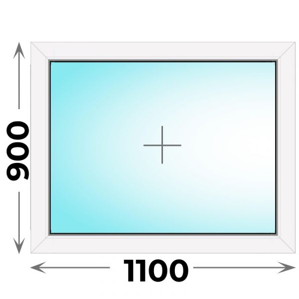 Пластиковое окно MELKE 1100x900 глухое