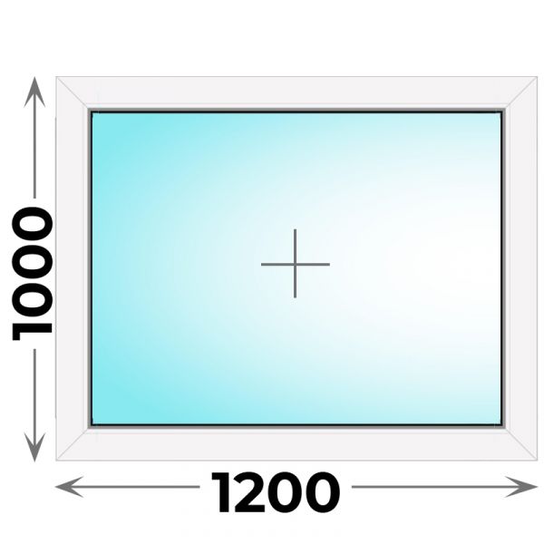 Пластиковое окно MELKE 1200x1000 глухое