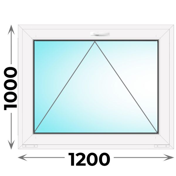 Пластиковое окно фрамуга 1200x1000 (Novotex)