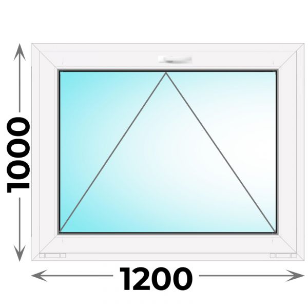 Пластиковое окно MELKE 1200x1000 одностворчатое (фрамуга)