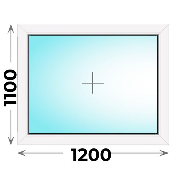 Пластиковое окно MELKE 1200x1100 глухое
