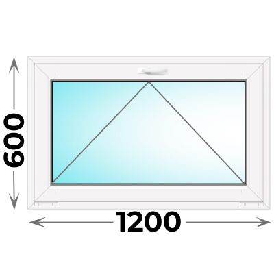 Пластиковое окно Veka WHS 72 фрамуга 1200x600