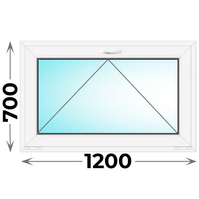 Пластиковое окно Veka WHS 72 фрамуга 1200x700