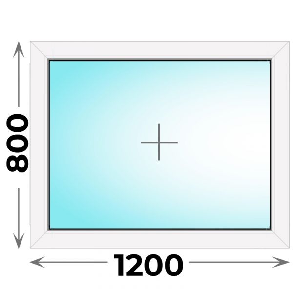 Пластиковое окно MELKE 1200x800 глухое