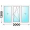 Пластиковое окно MELKE 2000x1300 трехстворчатое