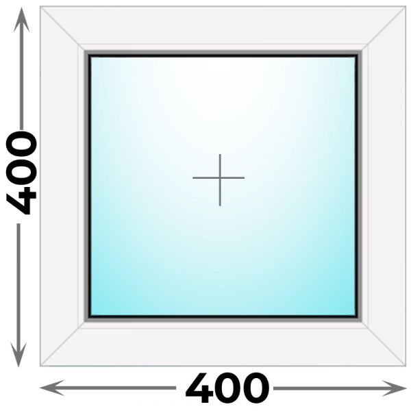 Пластиковое окно MELKE 400x400 глухое