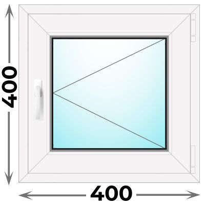 Пластиковое окно одностворчатое 400x400 (Novotex)
