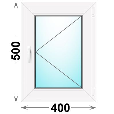 Пластиковое окно одностворчатое 400x500 (Novotex)