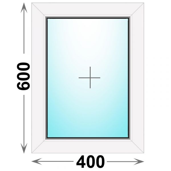 Пластиковое окно MELKE 400x600 глухое