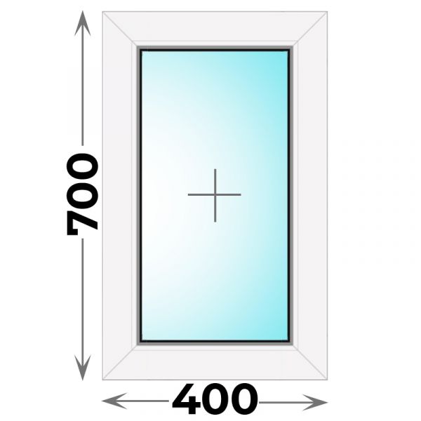 Пластиковое окно MELKE 400x700 глухое