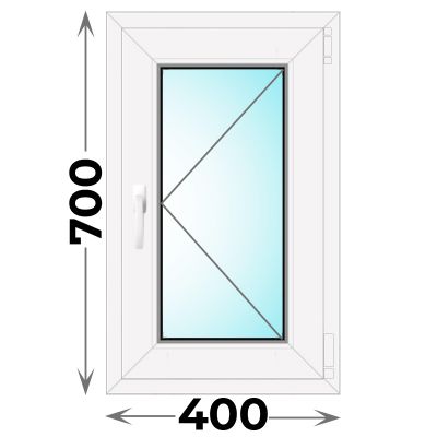 Пластиковое окно 400x700 одностворчатое (Veka WHS)