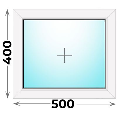 Пластиковое окно MELKE 500x400 глухое