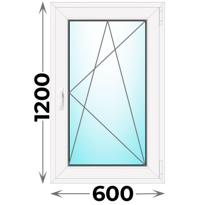 Пластиковое окно MELKE 600x1200 одностворчатое