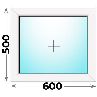 Пластиковое окно MELKE 600x500 глухое