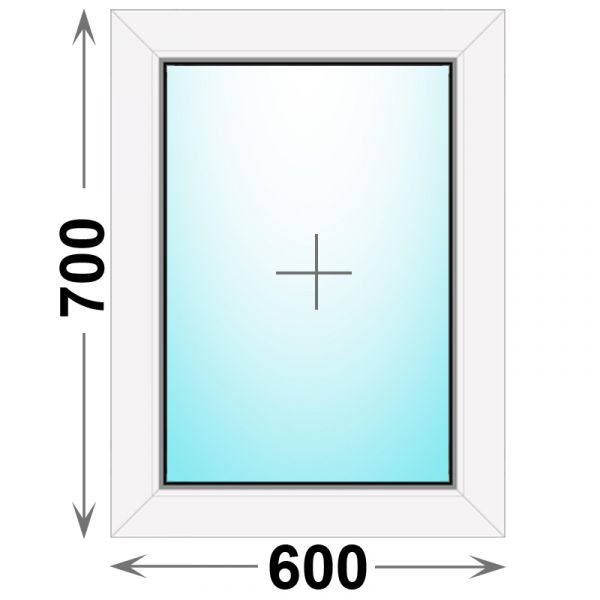 Пластиковое окно MELKE 600x700 глухое