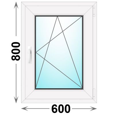 Пластиковое окно Veka WHS 600x800 одностворчатое