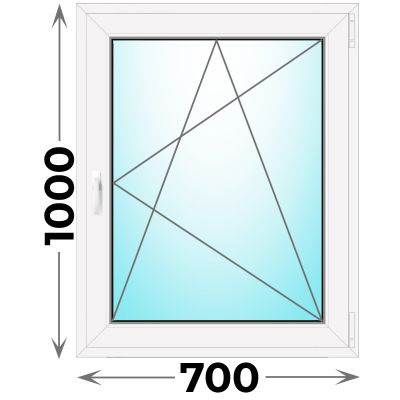 Пластиковое окно MELKE 700x1000 одностворчатое