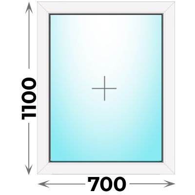 Пластиковое окно MELKE 700x1100 глухое