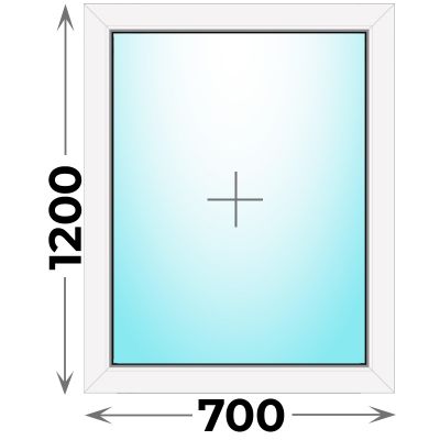 Пластиковое окно MELKE 700x1200 глухое