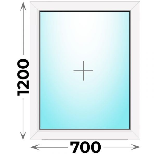 Пластиковое окно MELKE 700x1200 глухое