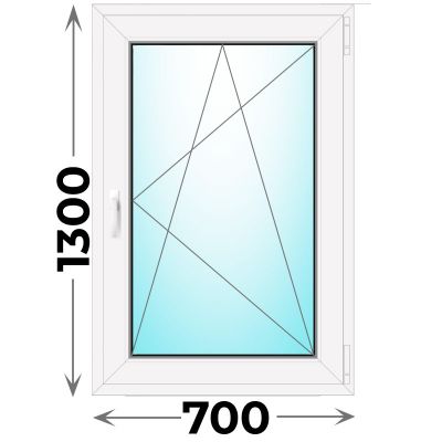 Окно 700x1300 одностворчатое (Novotex)