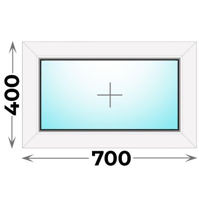 Пластиковое окно 700x400 глухое (MELKE)