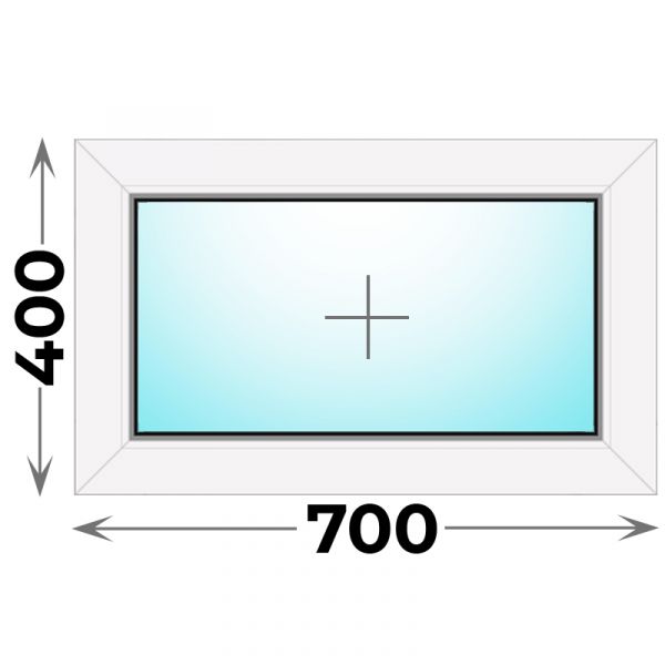 Пластиковое окно MELKE 700x400 глухое