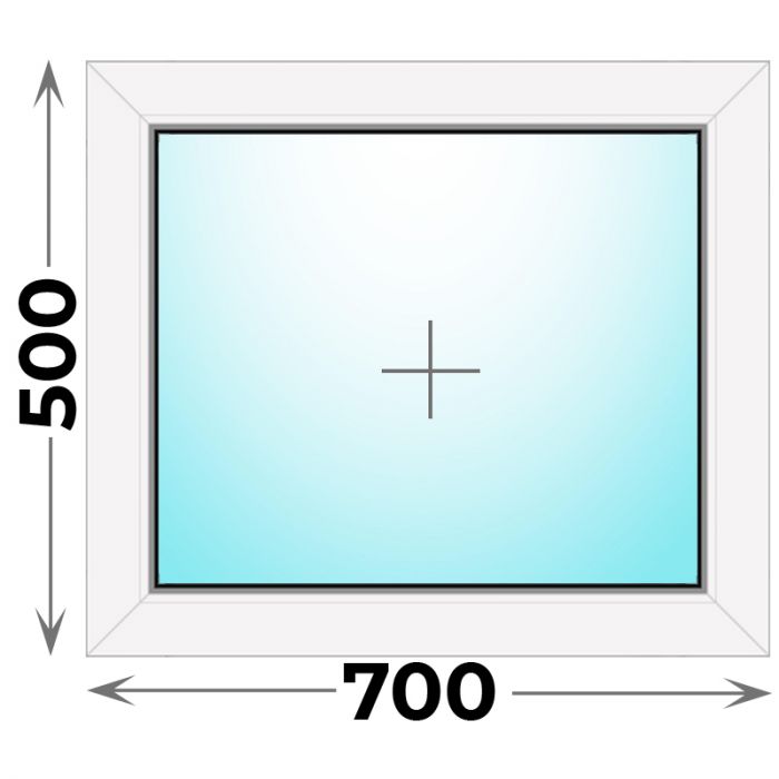 Пластиковое окно 700x500 глухое (Veka WHS)