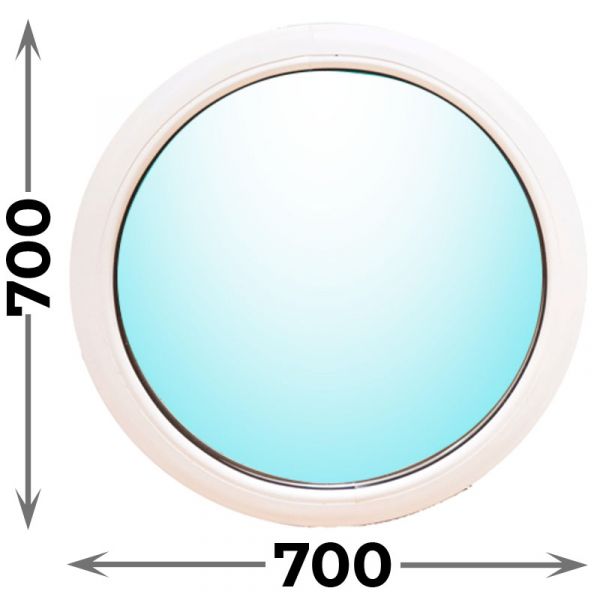 Круглое пластиковое окно Veka WHS 700x700 глухое