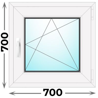 Пластиковое окно MELKE 700x700 одностворчатое