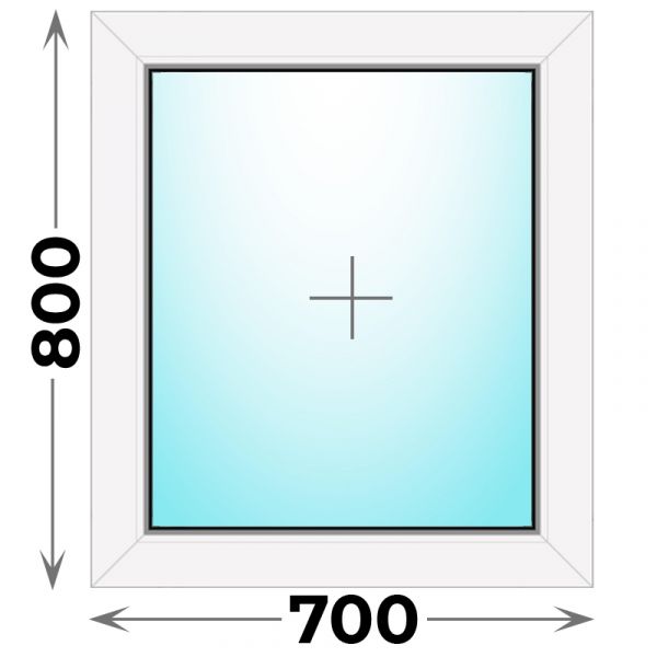 Пластиковое окно MELKE 700x800 глухое