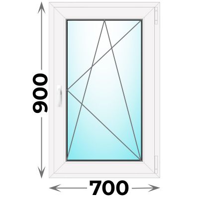 Пластиковое окно MELKE 700x900 одностворчатое