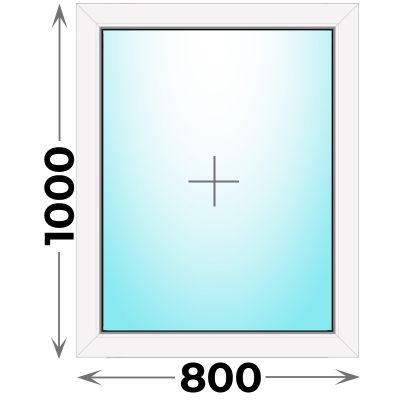 Пластиковое окно Veka WHS 800x1000 глухое