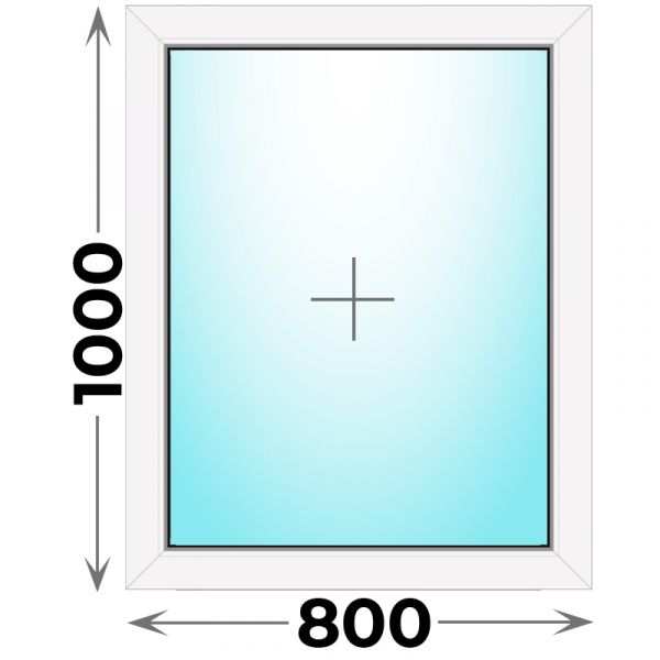 Пластиковое окно MELKE 800x1000 глухое