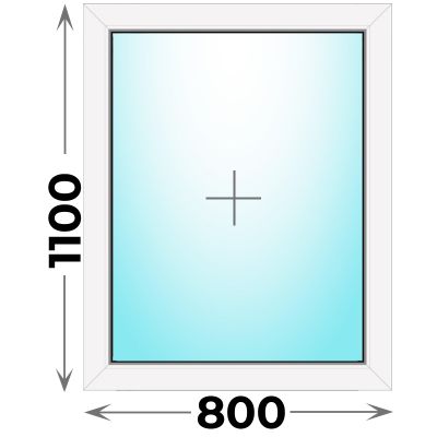 Пластиковое окно Veka WHS 800x1100 глухое