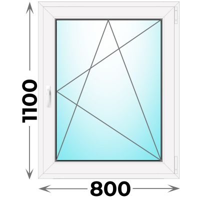 Пластиковое окно 800x1100 одностворчатое (Veka WHS)