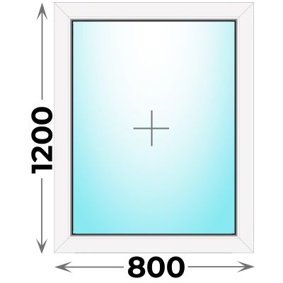 Пластиковое окно MELKE 800x1200 глухое