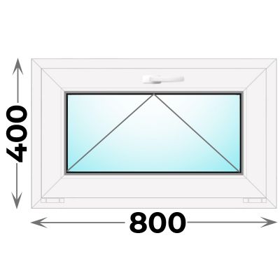 Окно 800x400 одностворчатое (фрамуга) (Novotex)
