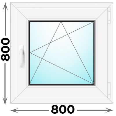 Пластиковое окно MELKE 800x800 одностворчатое