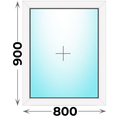 Пластиковое окно MELKE 800x900 глухое