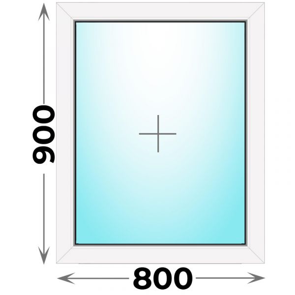 Пластиковое окно MELKE 800x900 глухое